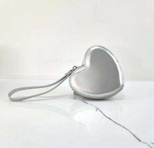 Monedero mini Corazón Plata